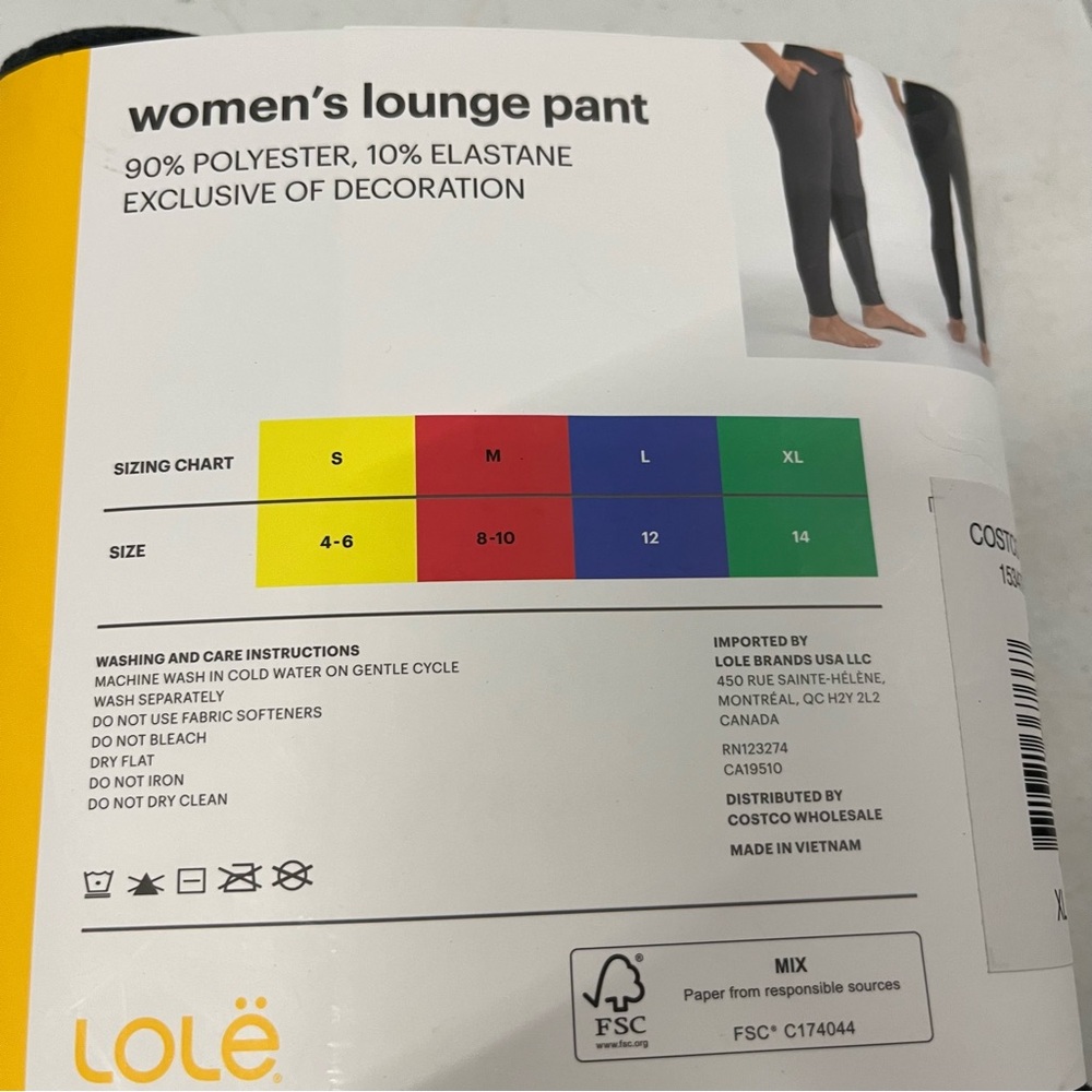 LOLE Women’s Lounge Pant 2-Pack XL - Picture 4 of 7